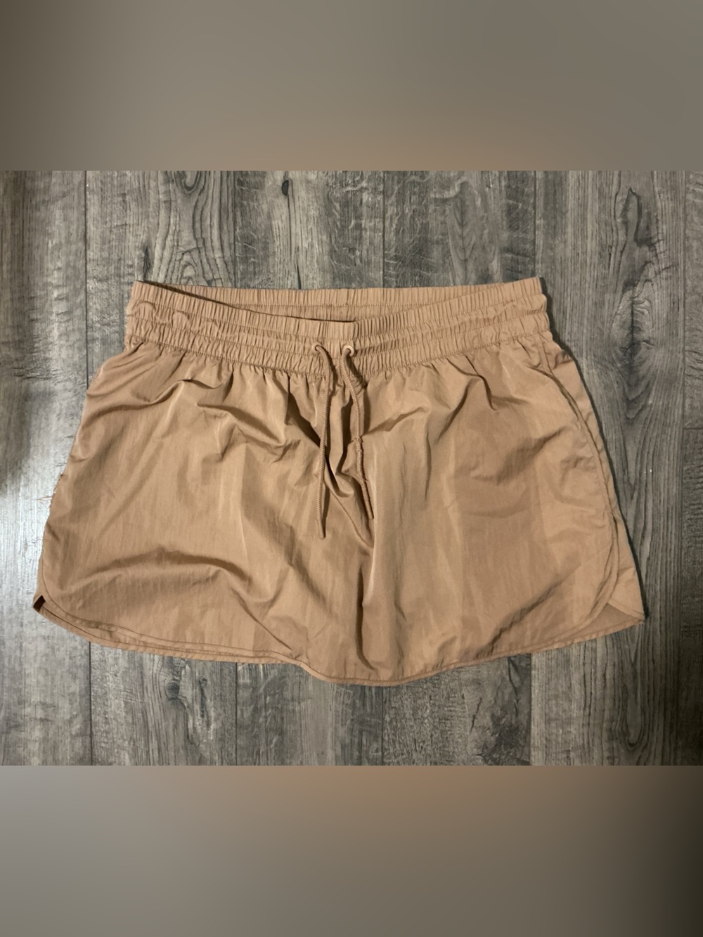 NWT Aerie XL Beige Drawstring SKORT tennis golf athletic skirt with shorts